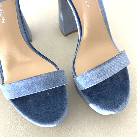 Antonio Melani Janie Velvet Platform Dress Sandals - Picture 5 of 7